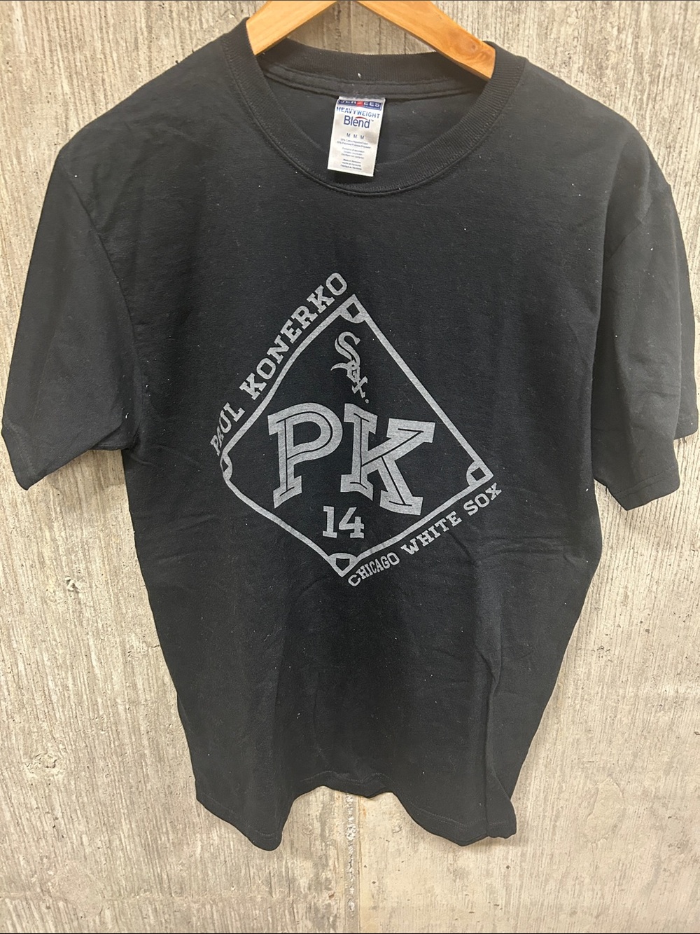 Jerzees Black Kids Short Sleeve T-Shirt with Gray 'PK 14'‎ Graphic Medium